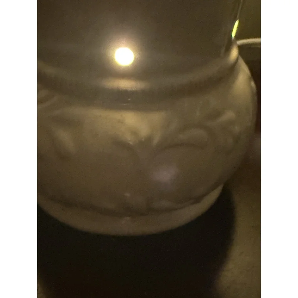 Small Bedside Night Table Lamp for Bedroom, Ceramic set of 1, Beige